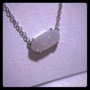 Kendra Scott drusy/silver Ever necklace